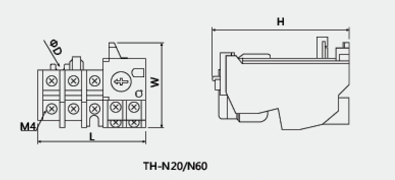 STH-N60 3P electric motor overload protection relay