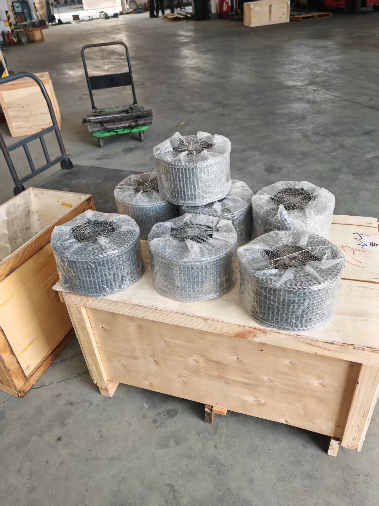 154 mm brett platt flextransportband SUS 316L-certifierat test