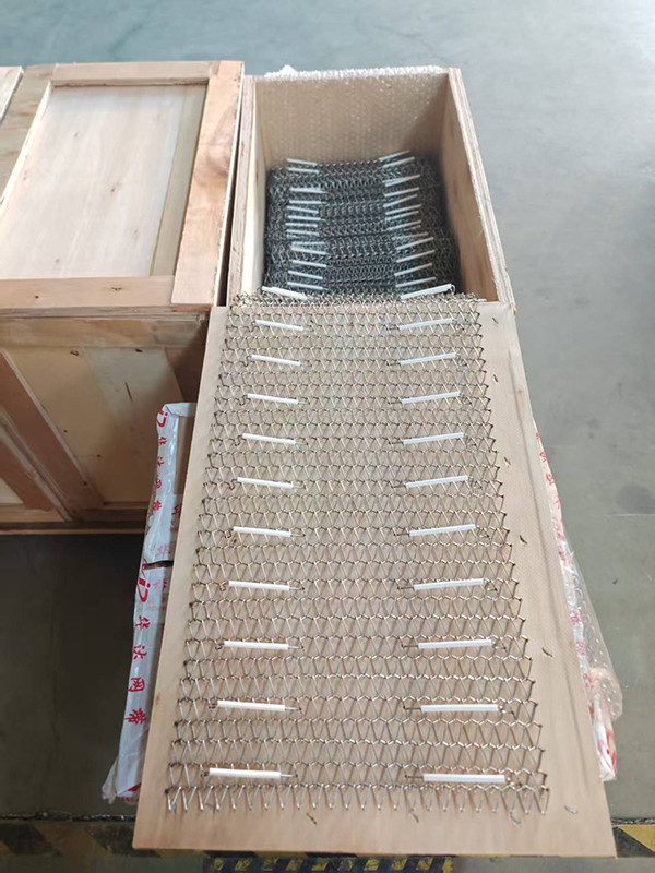 industrial dryer mesh belt full view