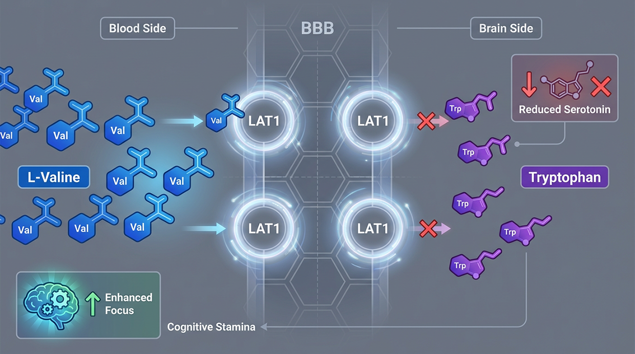 L-Valine BBB Competition Mechanism