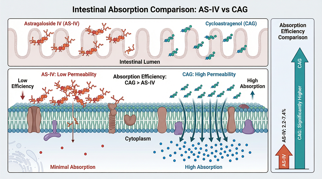 Intestinal Absorption Comparison_ AS-IV vs CAG