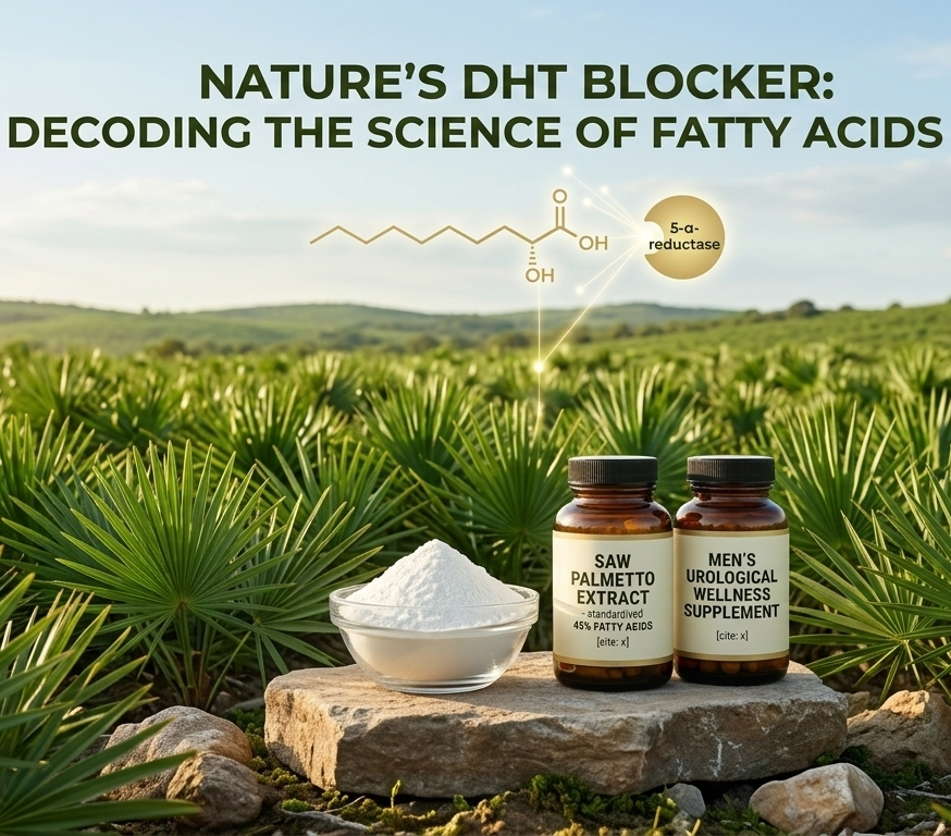 Nature’s DHT Blocker: Decoding the Science of Saw Palmetto Fatty Acids for Men’s Vitality