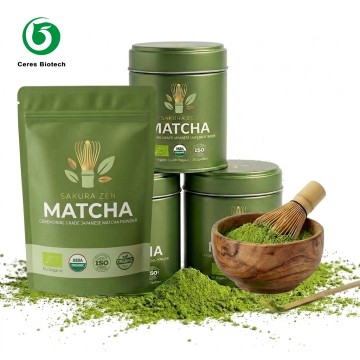 Serbuk Matcha Organik USDA Pelbagai Pilihan Pembungkusan Beg Tin Gred Upacara Pek Kayu dan Sachet Borong Siri Penuh