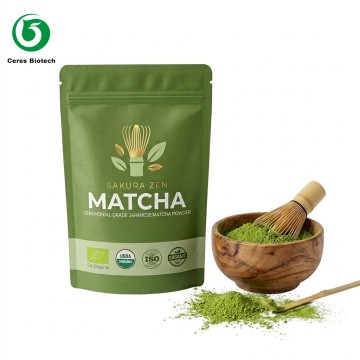Serbuk Matcha Bertauliah Organik USDA & EU Gred Istiadat Serbuk Teh Hijau Matcha Matcha Borong