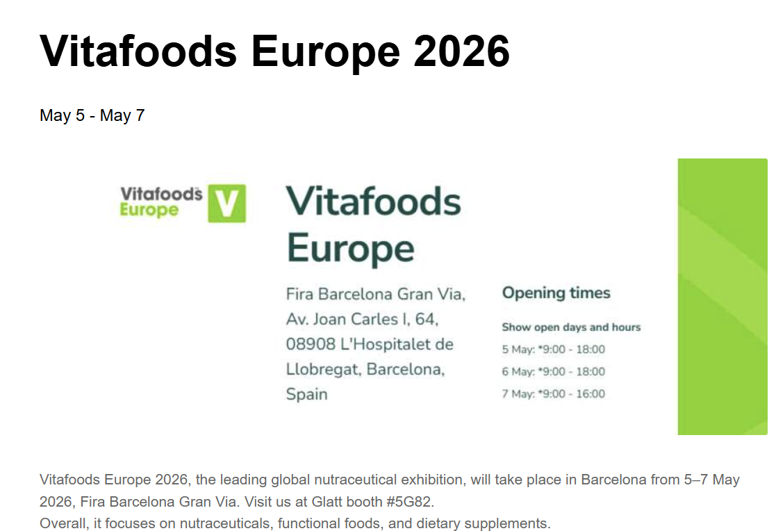 Vitafoods Europe 2026: In-Depth Analysis of the Global Health Supplement Ingredients Landscape
