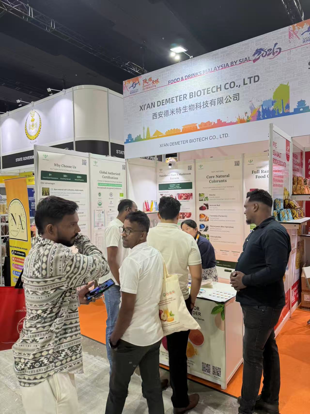 Group photo of Demeter Biotech team at Malaysia exhibition