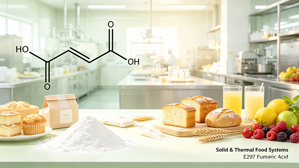 Food grade Fumaric Acid powder for solid food and baking industry