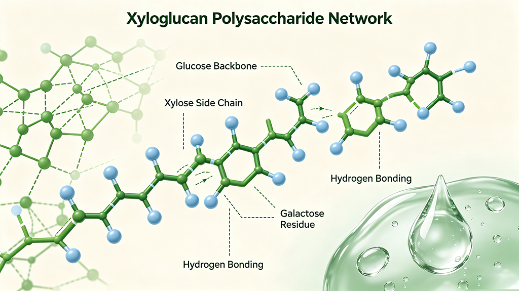 Tamarind seed xyloglucan polysaccharide molecular structure diagram