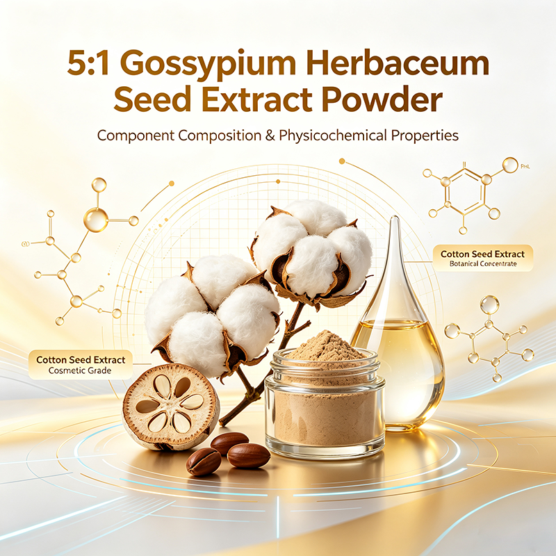 Component Composition & Physicochemical Properties of 5:1 Gossypium Herbaceum (Cotton Seed) Concentrated Extract Powder