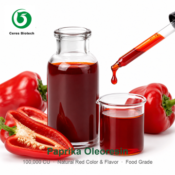 Paprika Oleoresin Liquid 100000 CU Natural Red Color E160c CAS 68917-78-2 Food Grade Solvent Extracted