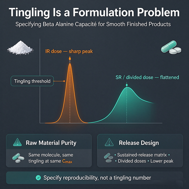 Tingling Is a Formulation Problem, Not a Quality One: Specifying Beta Alanine Capacité for a Smooth Finished Product