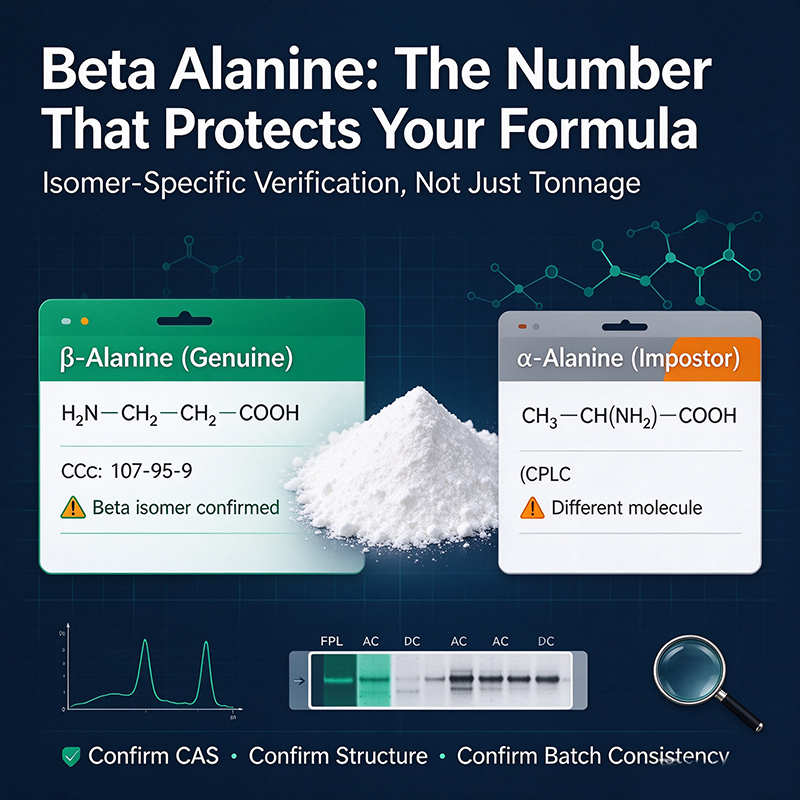 Carnosine Yield, Not the Assay: What "Active" Beta-Alanine Means When You Source Beta Alanine Capacité From China