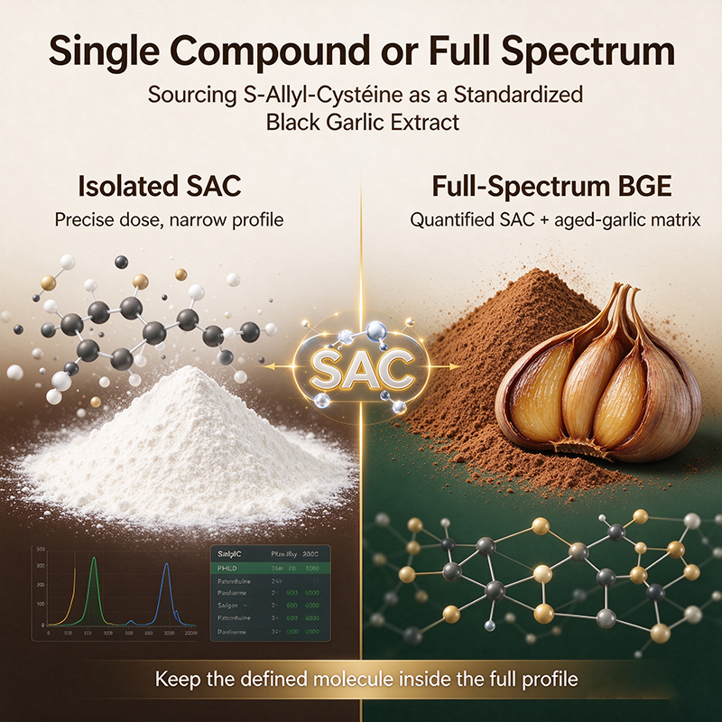 Single Compound or Full Spectrum: Sourcing S-Allyl-Cystéine as a Standardized Black Garlic Extract