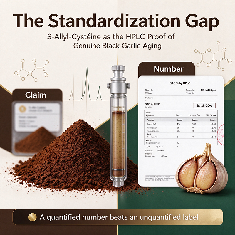 The Standardization Gap: S-Allyl-Cystéine as the HPLC Proof of Genuine Black Garlic Aging