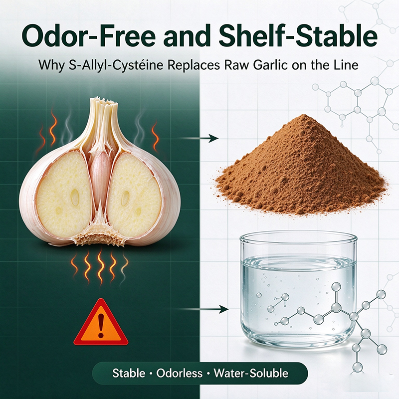 Odor-Free and Shelf-Stable: Why S-Allyl-Cysteine Replaces Raw Garlic's Volatile Allicin on the Line