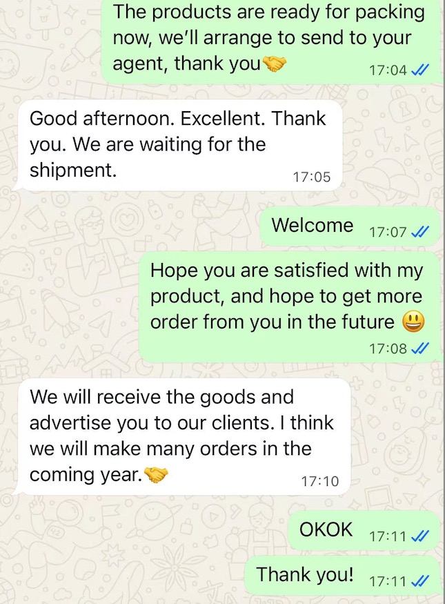 Feedback from Customer