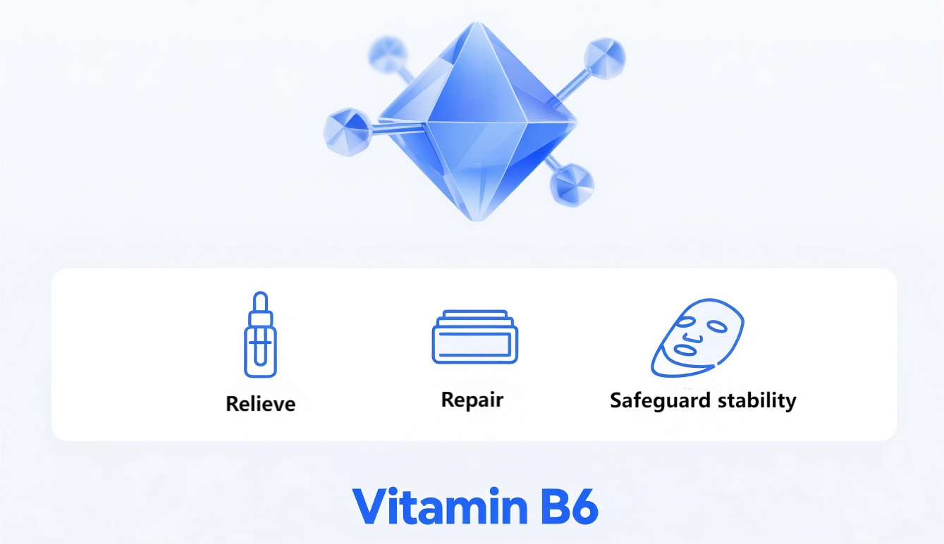 From Raw Material to Finished Product: How Pyridoxine HCl (Vitamin B6) Enhances Skincare Repair Ability?​