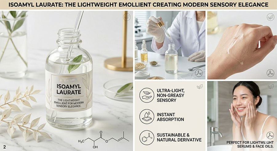 Isoamyl Laurate: The Lightweight Emollient Creating Modern Sensory Elegance