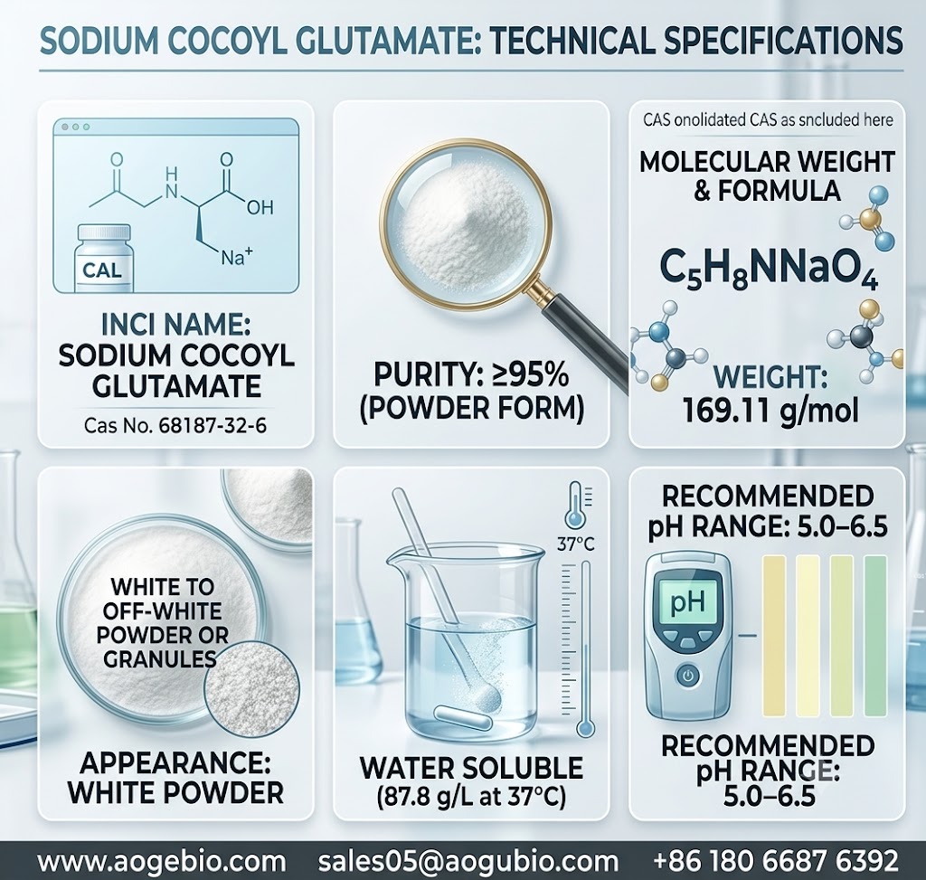 Sodium Cocoyl Glutamate Powder (95%): The Mild, Eco-Friendly Surfactant for Premium Cleansing Formulations