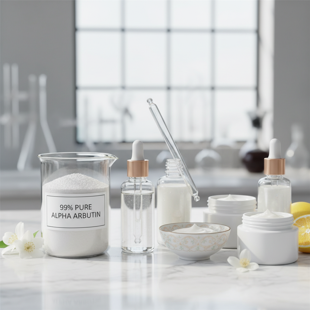 99% Pure Alpha Arbutin Powder For Skin Brightening Serums And Creams