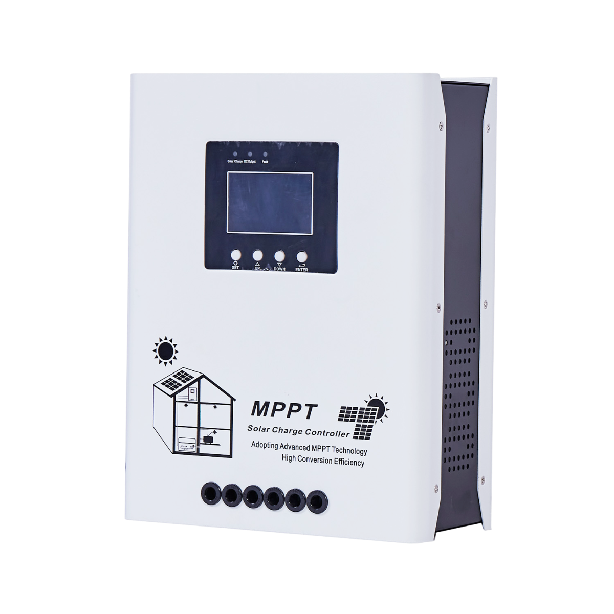 Controlador de carga solar MPPT Regulador fotovoltaico 30-150A 12243648V 4896V DC Automático