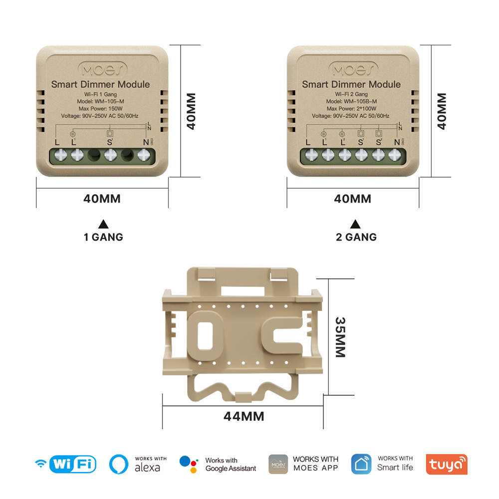Modulo interruttore dimmer intelligente Tuya WiFi Timer fai da te Interruttore dimmer luce 12 bande con Alexa Google Home (3)