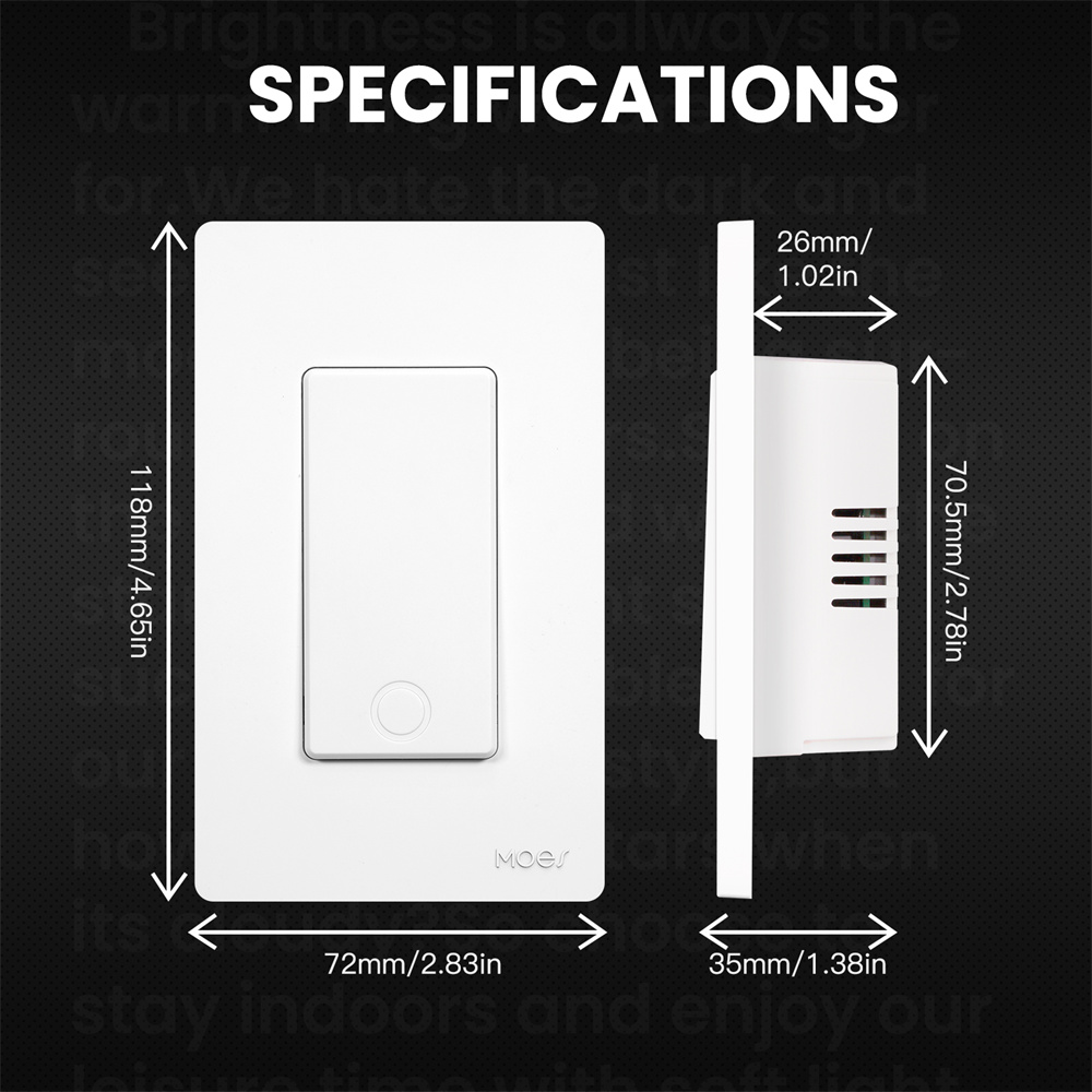 MOES New Star Ring Series Tuya Smart WiFi 3 Way-Si02