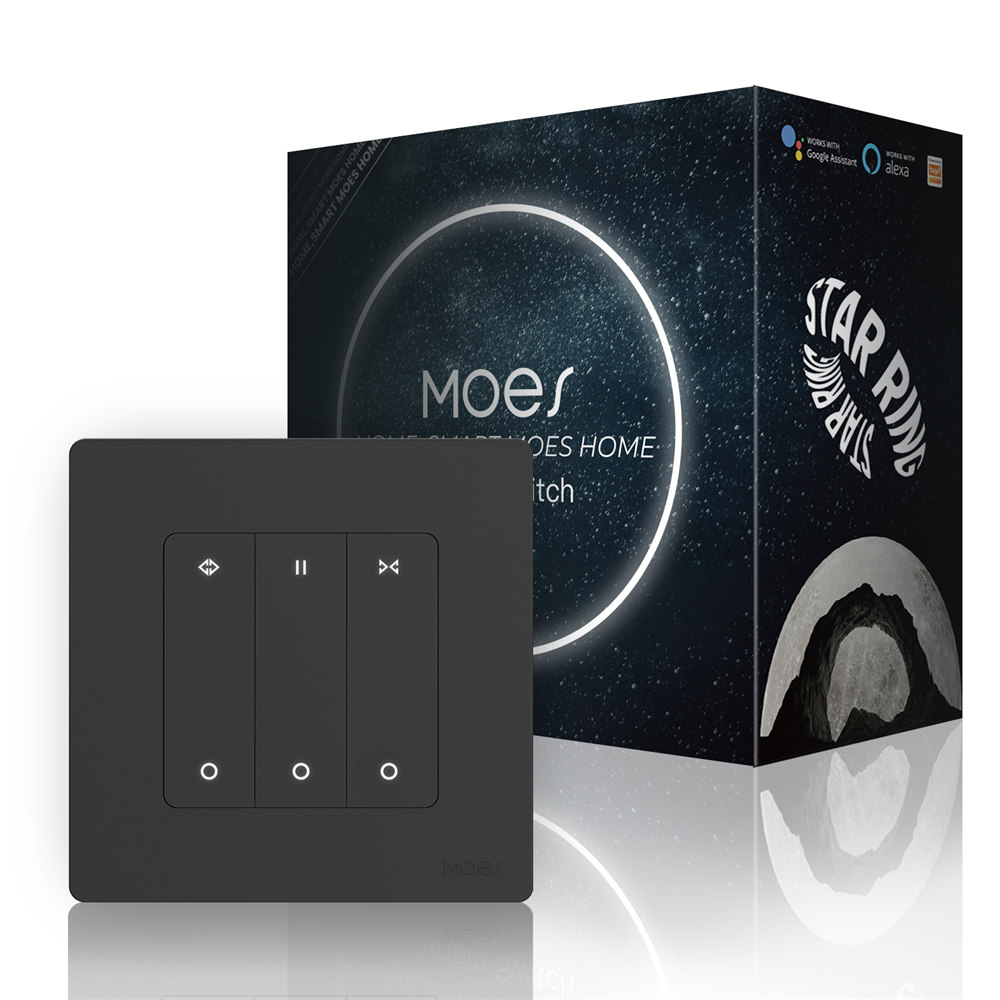 Interruttore per tenda ad anello stellare MOES Smart ZigBee per Rol05