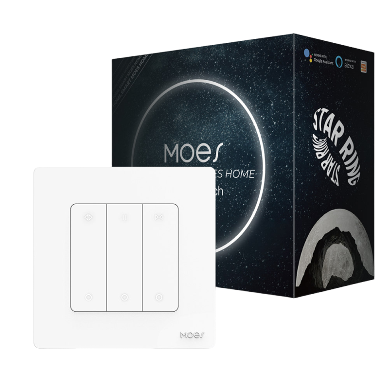 Interruttore per tenda ad anello stellare MOES Smart ZigBee per Rol01