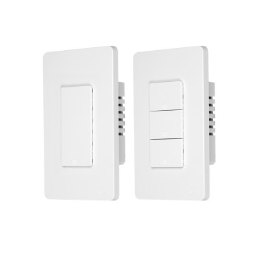 MOES Tuya WiFi Smart Switch US Version 1-4 Gang Outgoing Ground Neutral Wire App Remote Control Work With Alexa Google Home