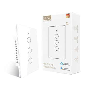 Moes WiFi+RF433 Smart Touch Wall Light Switch
