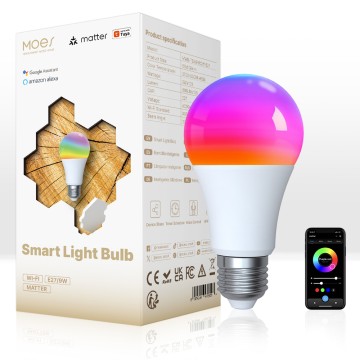 Tuya Matter WiFi Smart Bulb Dimmable Led Light 16 Million RGB Colors GU10 E27 E14 Candle Lamp Voice Control Alexa Google Home