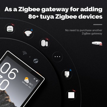 MOES Wifi Smart 5-calowy ekran dotykowy Panel sterowania US Center Bramka ZigBee