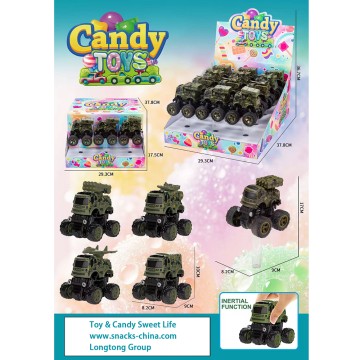 Fun Toy Candy Set：Construction Vehicles, Military Vehicles, Explosion-Proof Fire Trucks