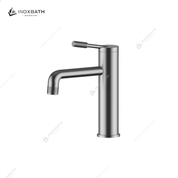 Factory Directly Supply Stainless Steel 304 Single Handle Mixer Bathroom Sink Vanity Water Tap Single Hole Metered Hall Tap