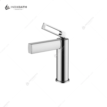 Wholesale Price 304 Stainless Steel Brushed Gold Bathroom Sink Basin Faucet New Hot and Cold Mixer Tap with Ceramic Valve Core
