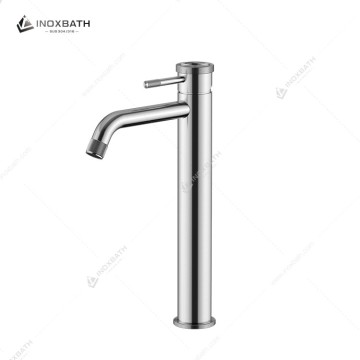 304 Stainless Steel High Dressing Table Faucet Deck Installation Basin Single Handle Hot and Cold Mixer Faucet