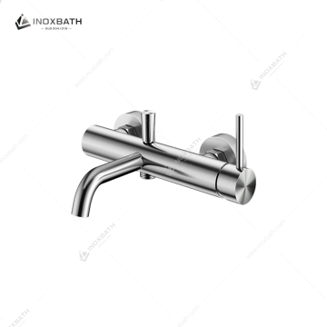 Bathtub Faucet Bath/Mixer Stainless Steel Brushed Tub Faucet Single Lever Bath Mixer Tap Wall Mount Tub Faucet optional Set with Liftable Handheld
