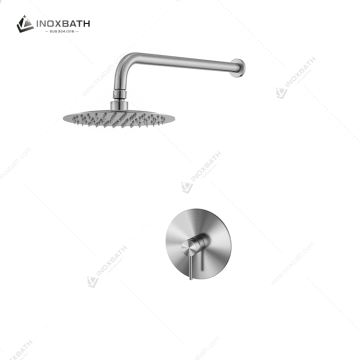 High Quality Brushed Body Wall-Mounted Bathroom Faucet Concealed Cold and Hot Shower Mixer From China Supplier for Apartments