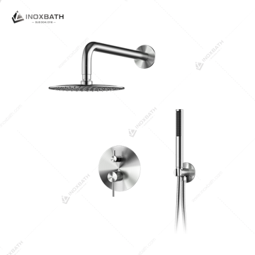 High Quality Brushed Body Wall-Mounted Bathroom Faucet Concealed Cold and Hot Shower Mixer From China Supplier for Apartments