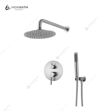High Quality Luxury Faucet Wall Mounted Black Stainless Steel Shower System Jet Massage Spray for Bathroom Brushed Gold Surface