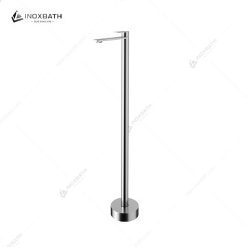 Brass Freestanding Bathtub Faucet Set Matt Black Floor Standing Tub Filler for Basin