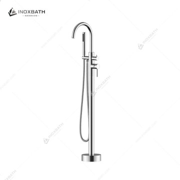 Modern Design Freestanding Bathtub Faucet For Bathroom Stainless Steel Brushed Color Bathtub Faucet Freestanding Bathtub Faucet
