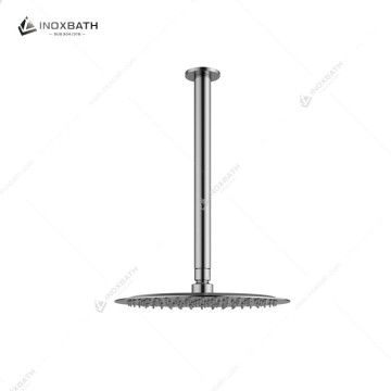 304 Stainless Steel Solid Lead-Free Ceiling Shower Head Set with Top Spray Brushed Finish for Bathroom Faucet Accessories Hotels