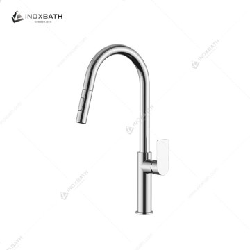 304 Stainless Steel Washbasin Basin Sink Household Universal Single Cold Pull Faucet Can Be Rotated