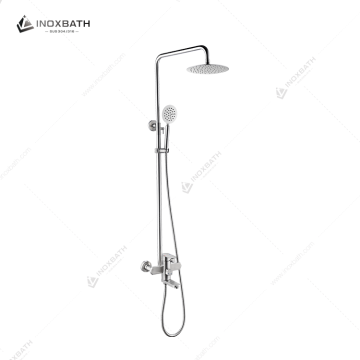 Stainless Steel 304 Single Handle Shower Set with Hot and Cold Jets Massage Spray for Hospital Apartment Supermarket Use