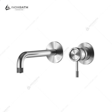 Brushed  Basin Faucet Concealed Wall Mounted Faucet Tap 360 Rotation Single Handle