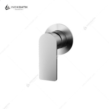 In Wall Round Shower Mixer Brushed Stainless Steel Finish Concealed Shower Mixer Valve Single Handle Bathroom Faucet