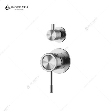 Two Function Brushed Steel Concealed Bathroom Shower Faucet Mixer Tap with Diverter