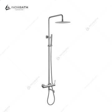 Rain Shower Set Chrome-finished Stainless Steel Bar ABS Hand Shower Metered Faucets Pause Hospital Apartment Use
